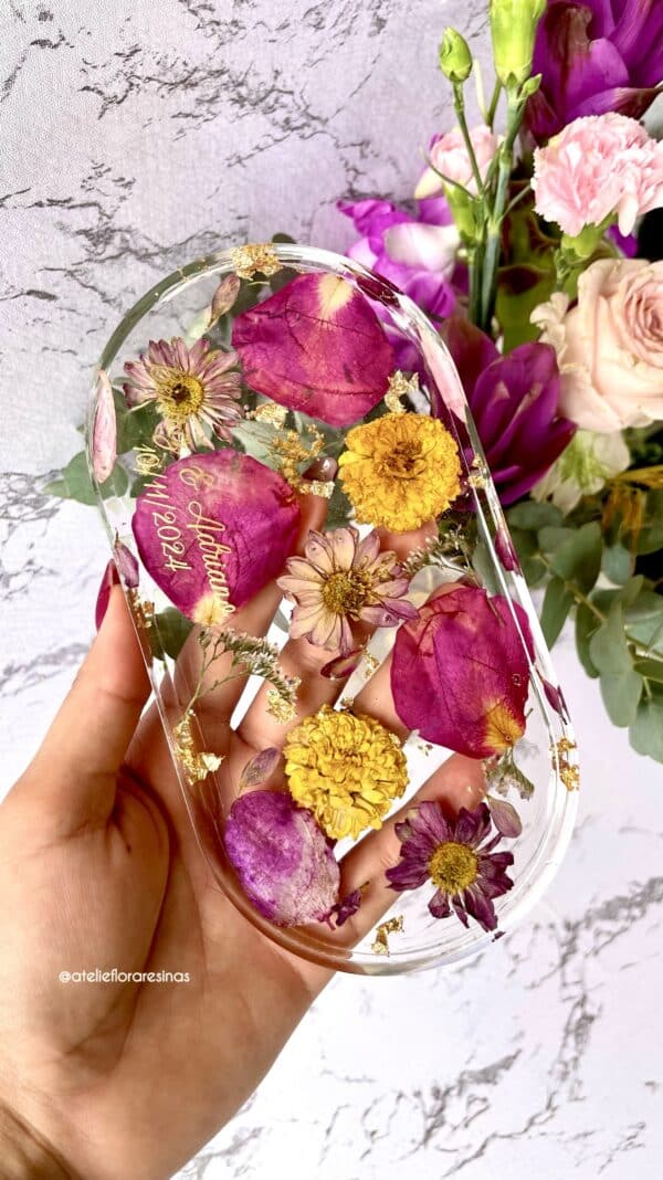Bandeja oval - personalizável flores