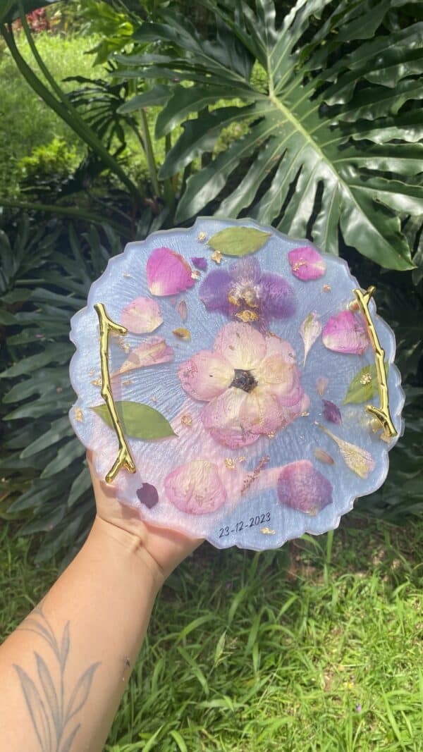 Bandeja geodo 24 cm personalizável (com puxadores) - Imagem 3
