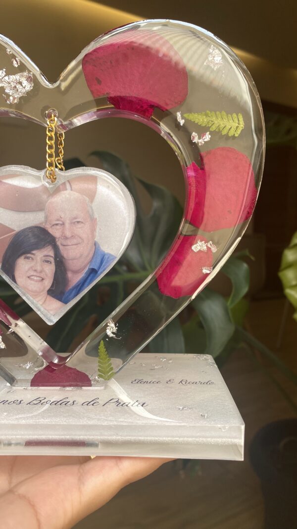 Porta retrato coração pêndulo- personalizável - Imagem 7