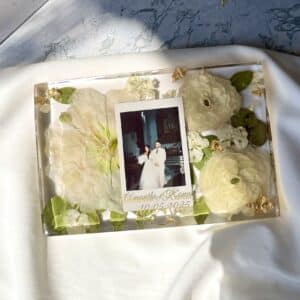 Placa decorativa retangular - personalizável flores